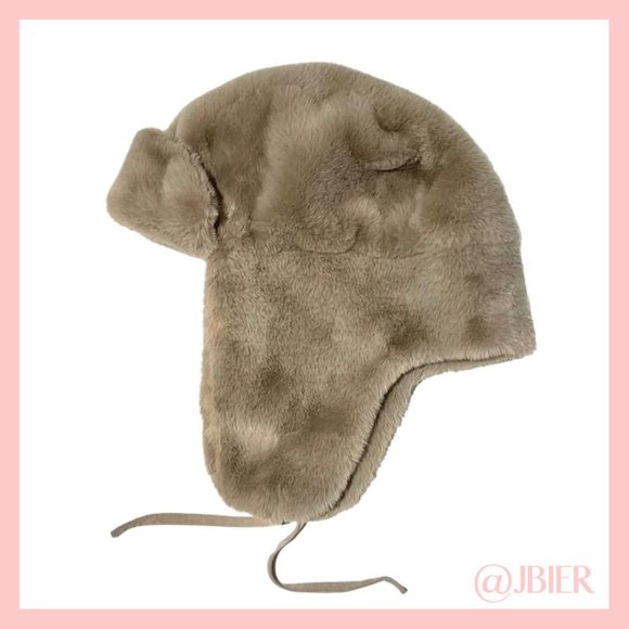 Adrienne Landau Faux Fur Trapper Hat in Tan - Picture 2 of 3
